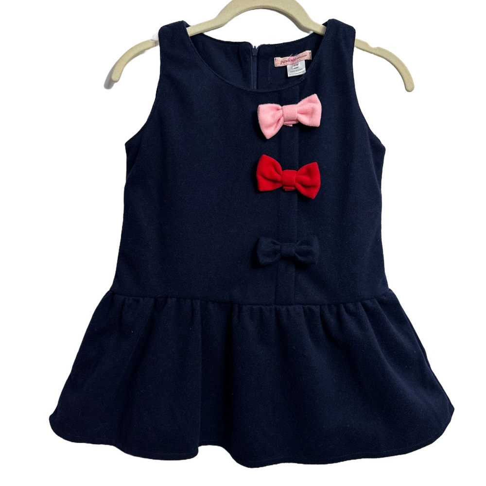 PAULINIE Fleece Peplum‎ Winter Dress, SIZE 7/8